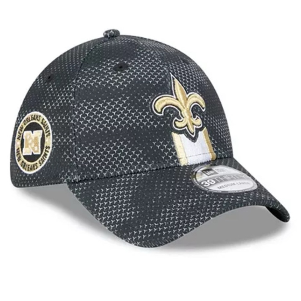 New Era Black New Orleans Saints 2024 Sideline 9FORTY Stretch-Snap Hat